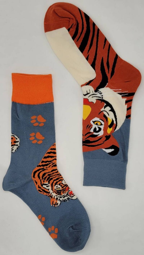 Crazy Soxx - Mismatched Tijger