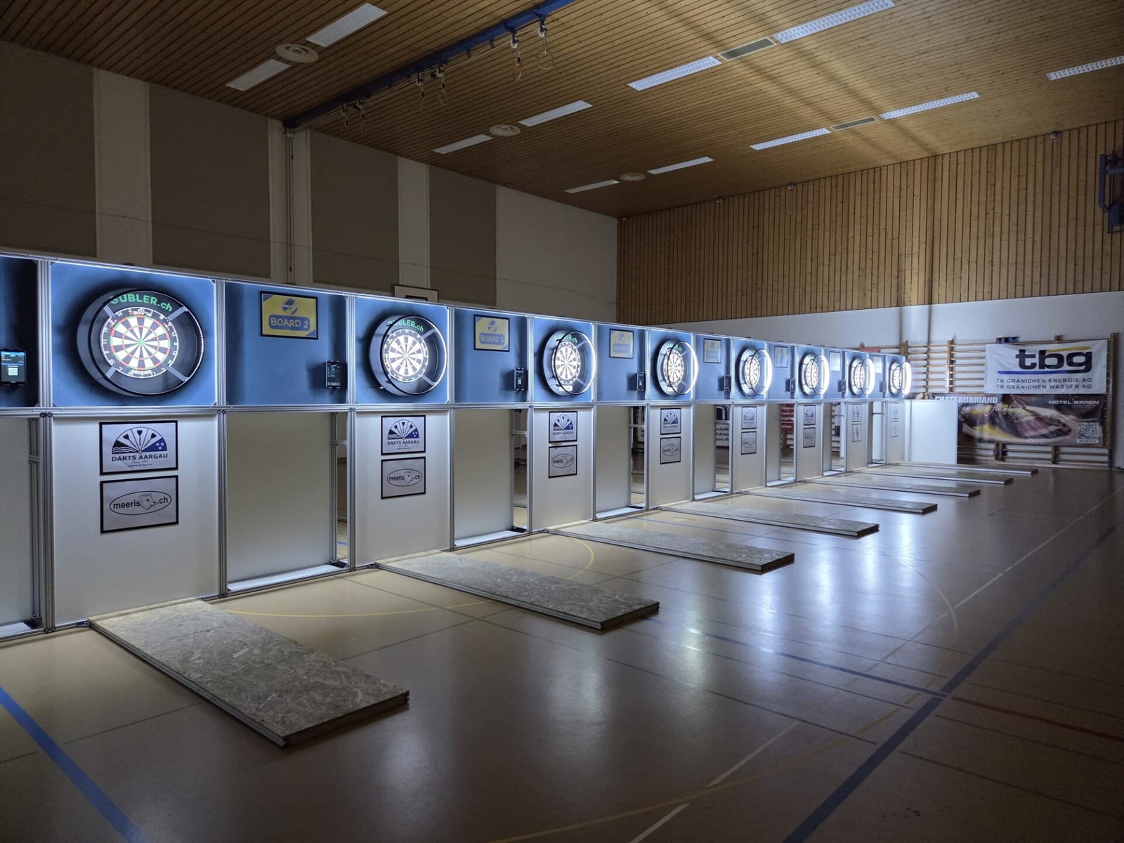 Steeldarts-Boardanlage Argovia