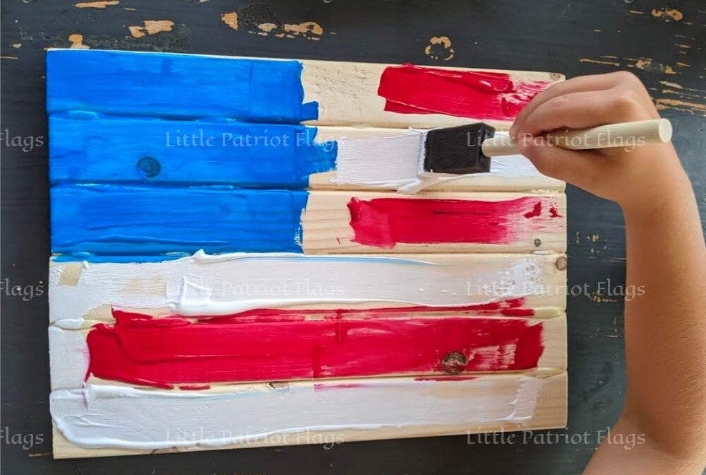 Wooden American Flag