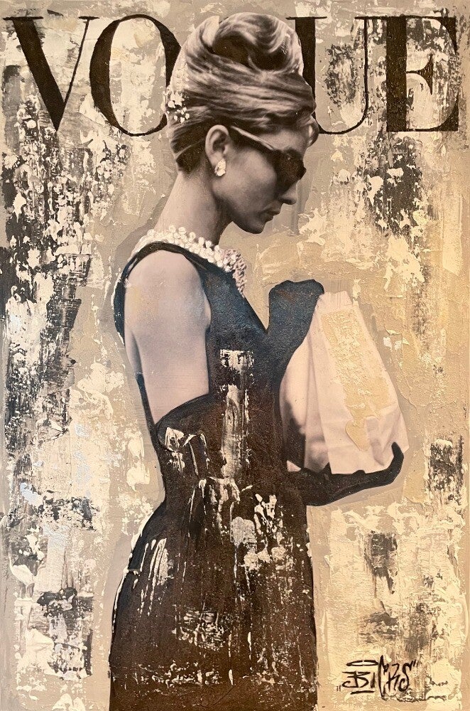 "Audrey with Paperbag" 80 x 120 cm