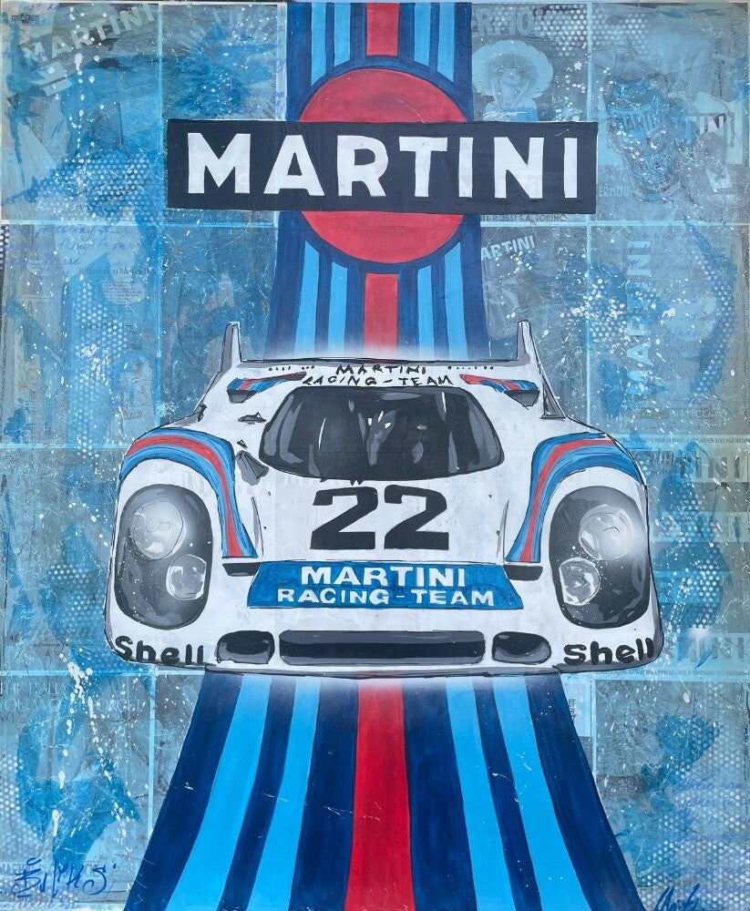 ''Martini Porsche'' 120 x 100 cm
