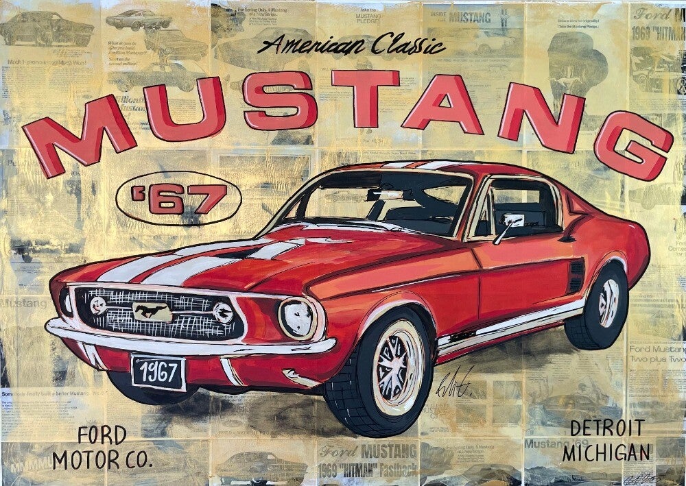 ''Ford Mustang'' 140 x 100 cm