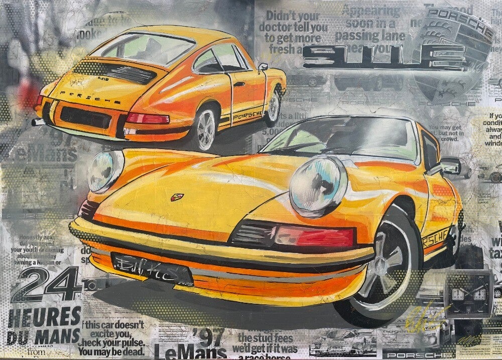 ''Porsche 911e'' 140 x 100 cm