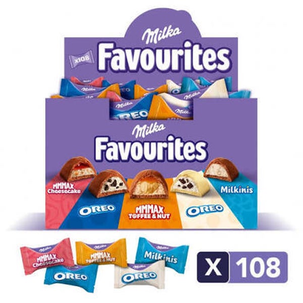 MILKA CHOCOLADE MIX 108 STUKS