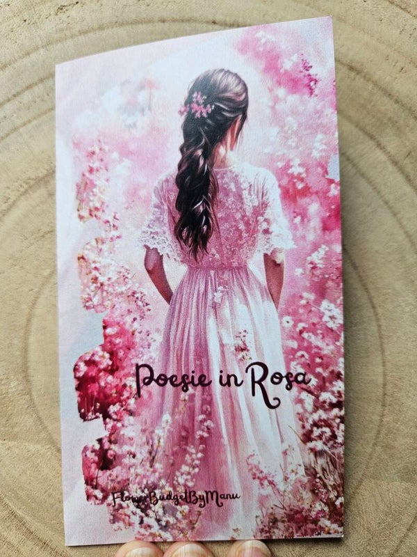Poesie in Rosa 3er Klappkarte A6