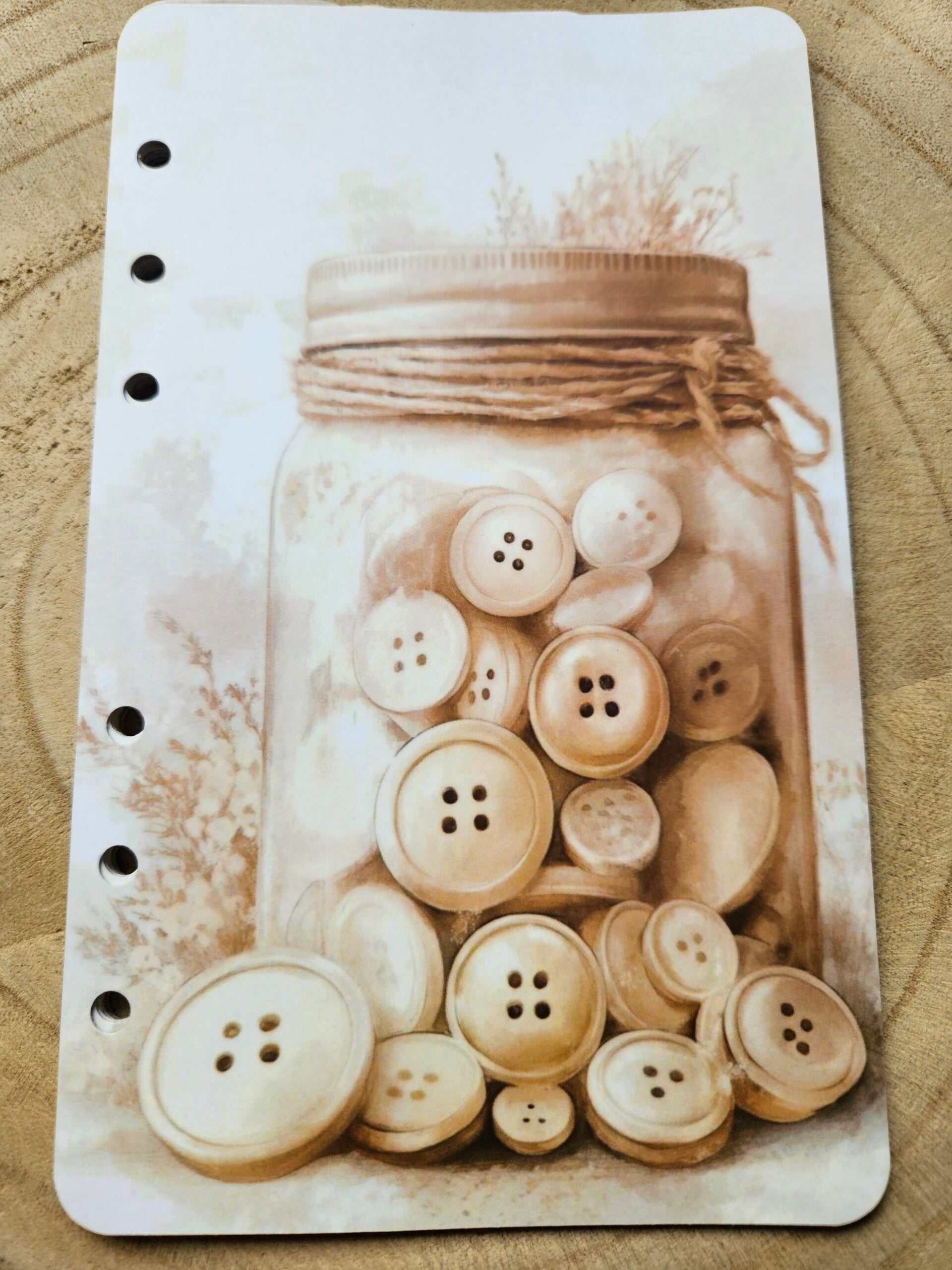 A6 Register Beige matt foliert zum selbst beschriften 6 Kategorien