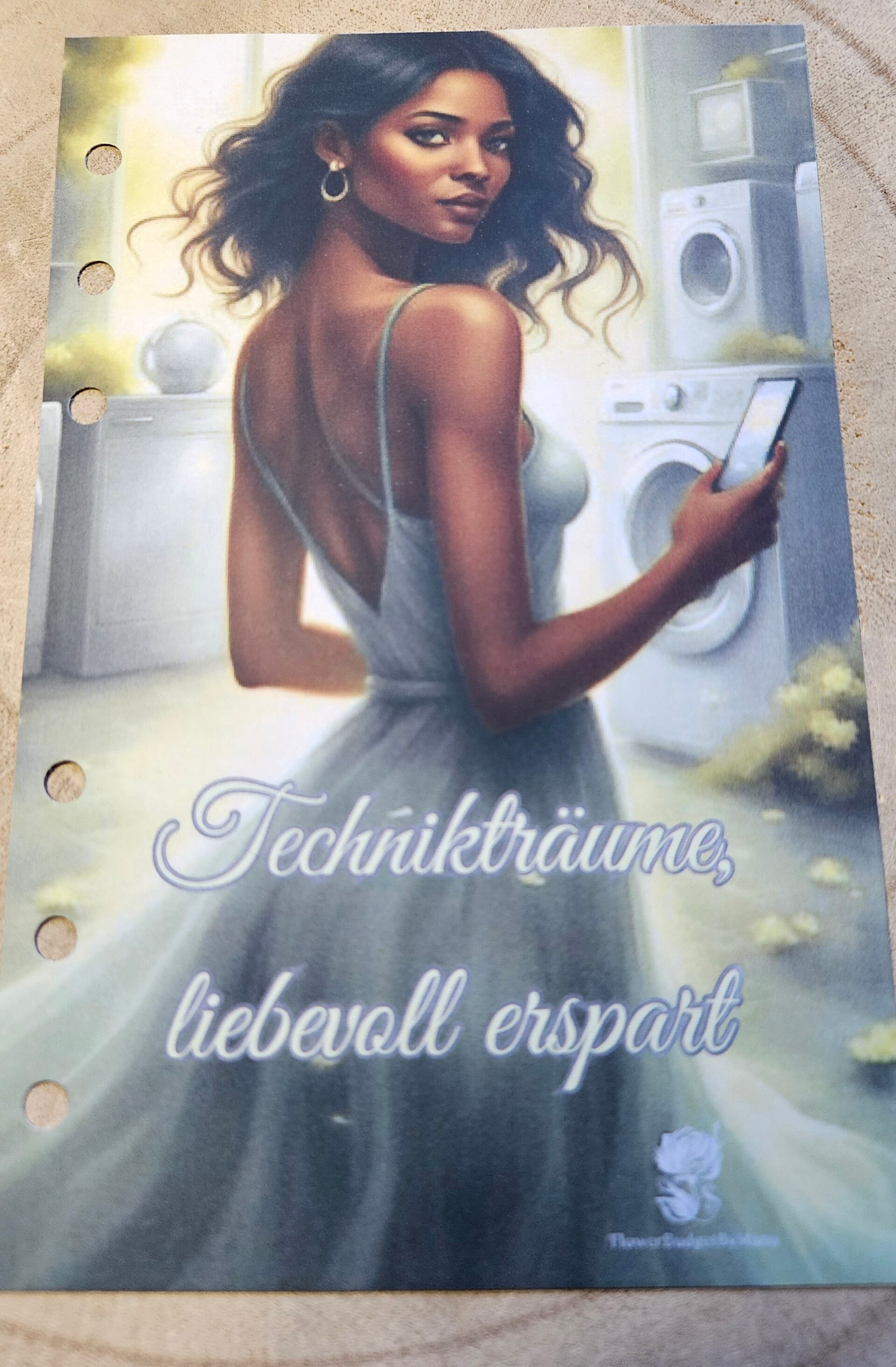 Deckblatt A6  "Technikträume liebevoll erspart" matt foliert Technik