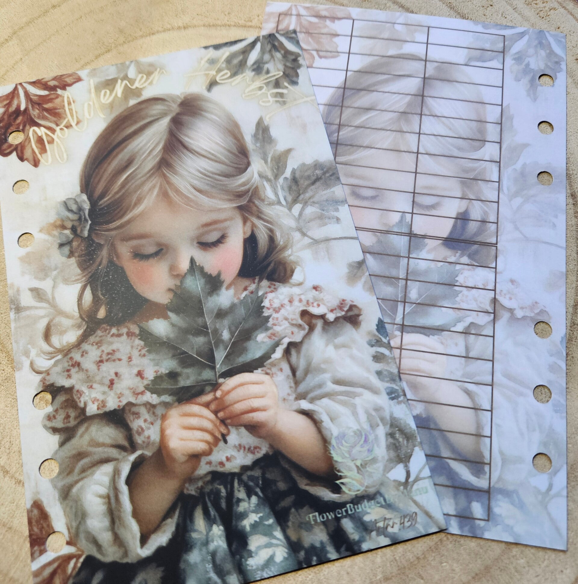 Deckblatt A6  "Goldener Herbst" matt foliert