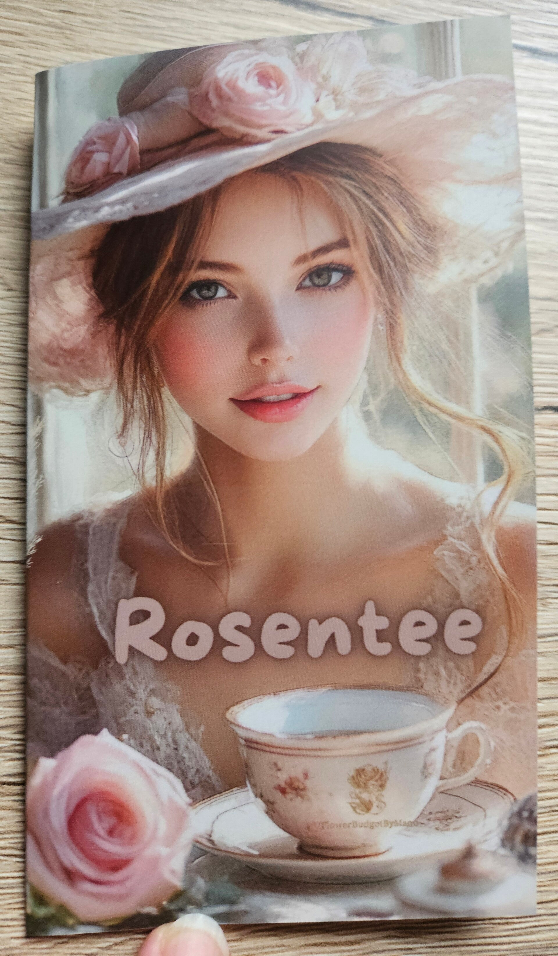 Rosentee  A6 3er Klappkarte matt foliert