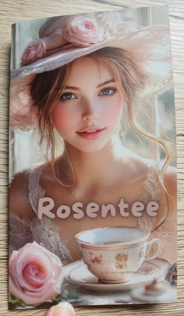 Rosentee  A6 3er Klappkarte matt foliert