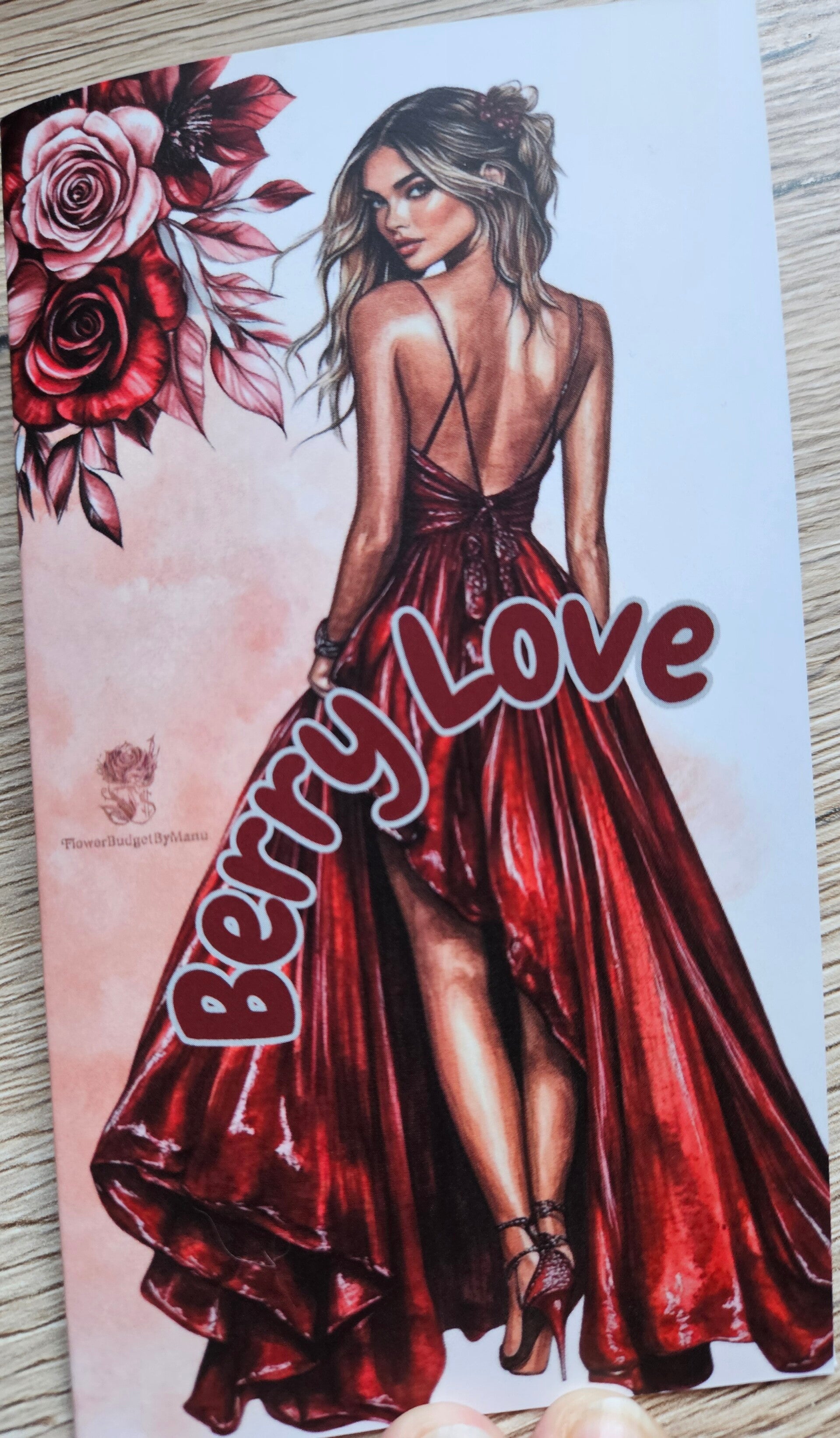 Berry Love  A6 2er Klappkarte matt foliert