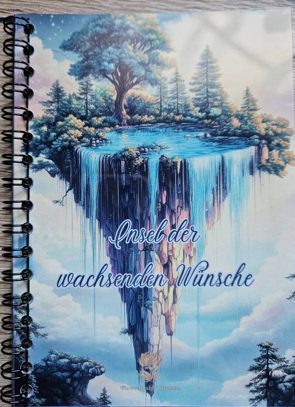 Sparbuch A6  Insel der wachsenden Wünsche 12 seiten