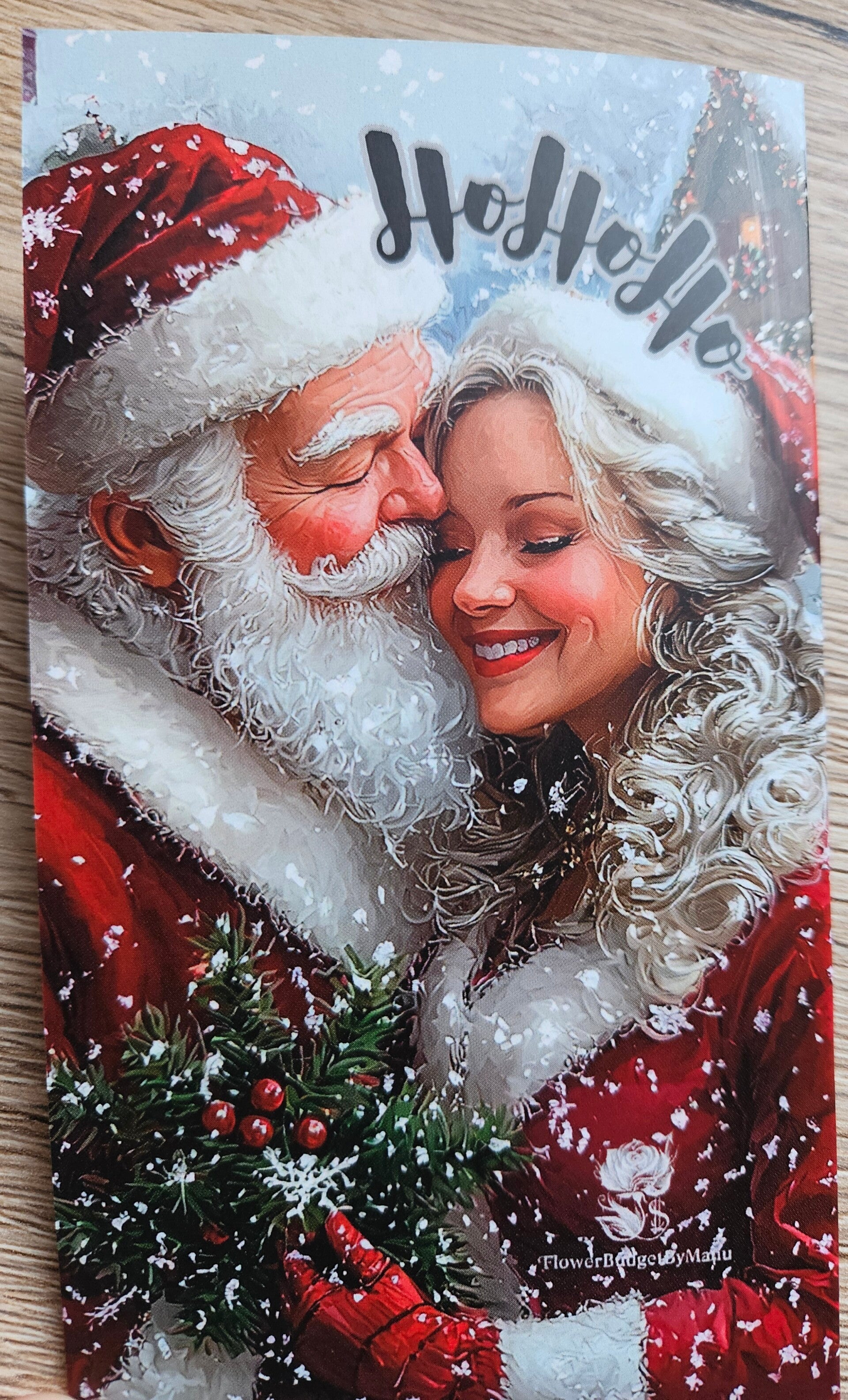 HoHoHo  A6 2er Klappkarte matt foliert