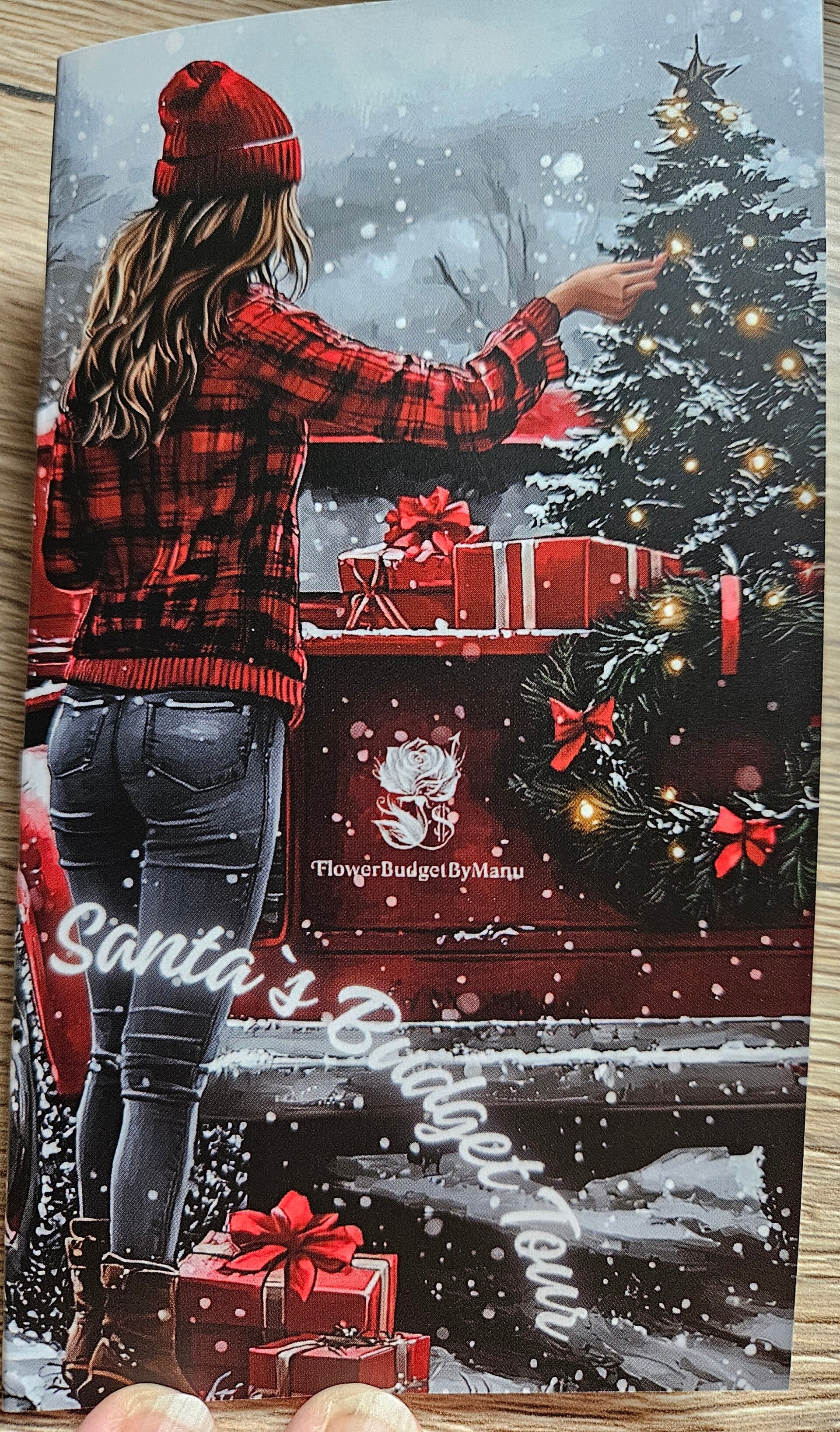 Santa`s Budget Tour A6 2er Klappkarte matt foliert