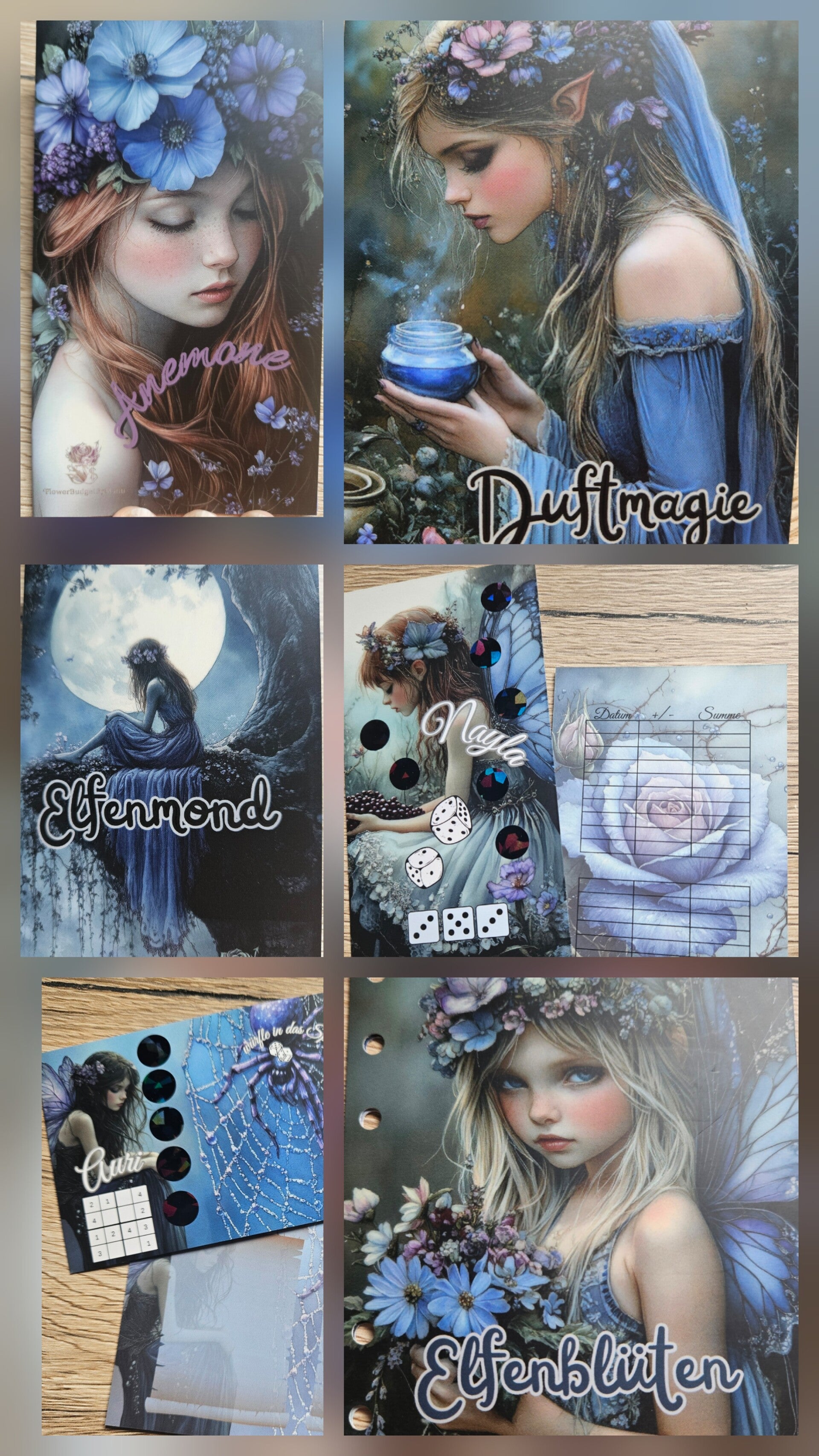Bundle Elfen Blau (Anemone, Elfenmond, Nayla, Auri, Elfenblüten, Duftmagie