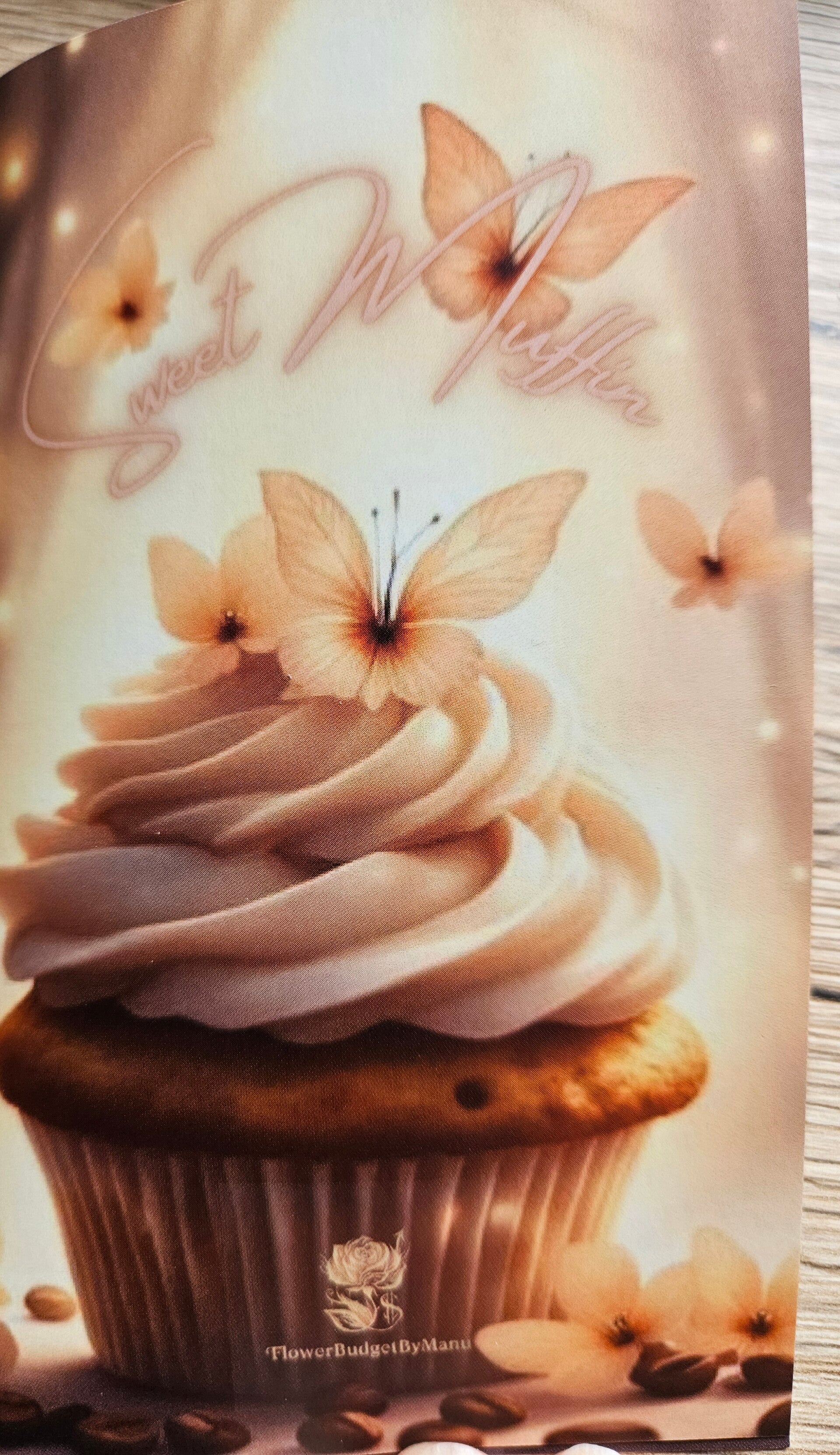 Sweet Muffin A6 2er Klappkarte matt foliert