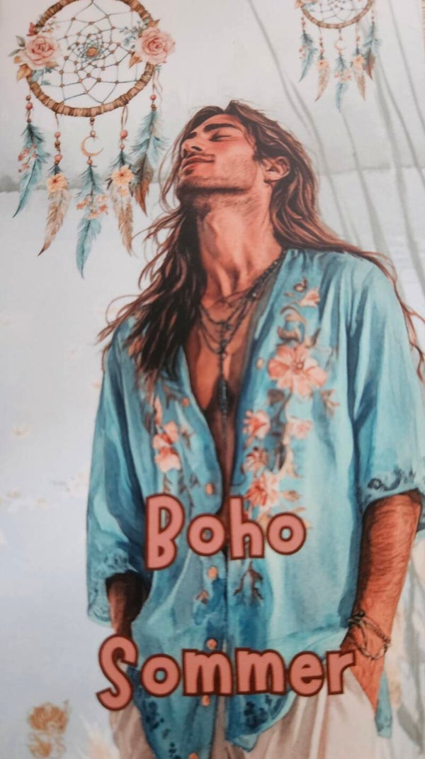 Boho Sommer A6 3er Klappkarte matt foliert