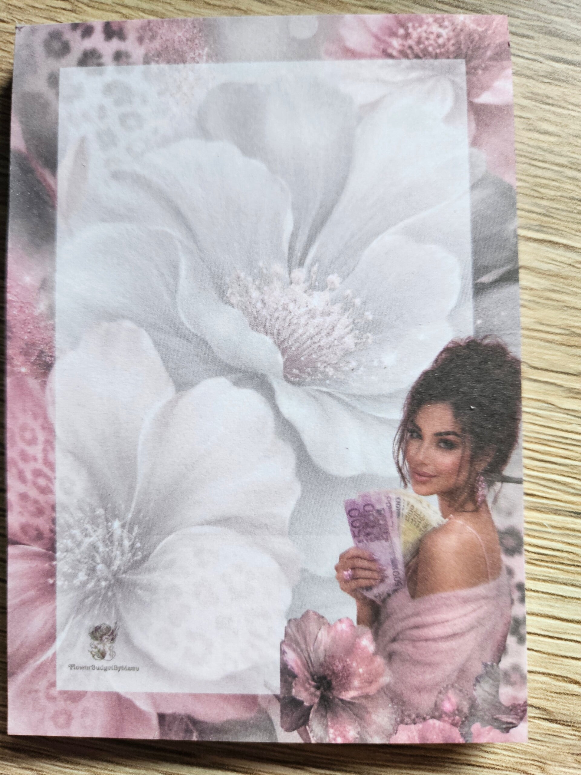 Notiz Block A750 Blatt Rosa-Leo-Design