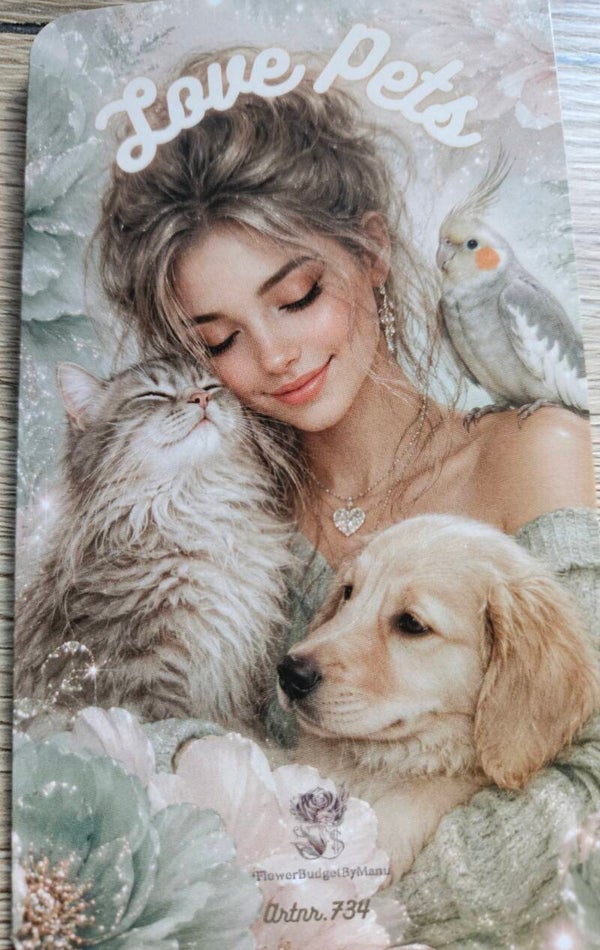 Love Pets 3er Klappkarte 400g Papier