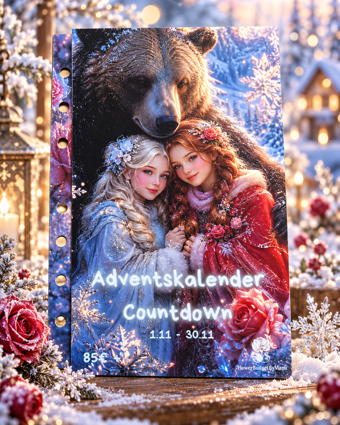 Adventskalender Countdown vom 1.11-30.11 zum einheften mit Magnetverschluß