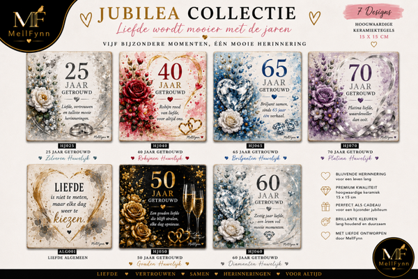 Jubilea Collectie | Keramische tegels 15 × 15 cm