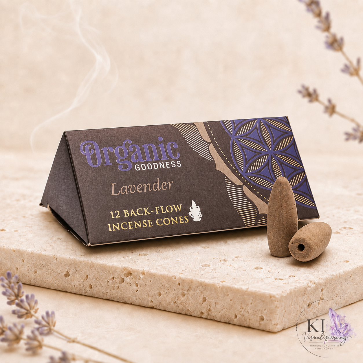Organic Rückflussräucherkegel- Lavendel