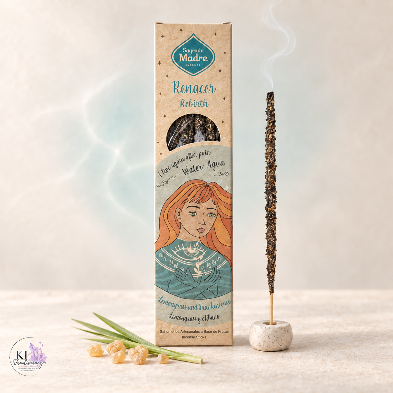 Sagrada Madre Räucherstäbchen Element Wasser - Zitronengras