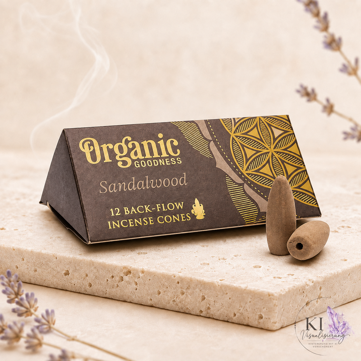 Organic Rückflussräucherkegel - Sandelholz