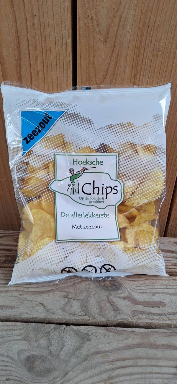 Chips uit de Hoeksche waard met zeezout  - 150 gr -