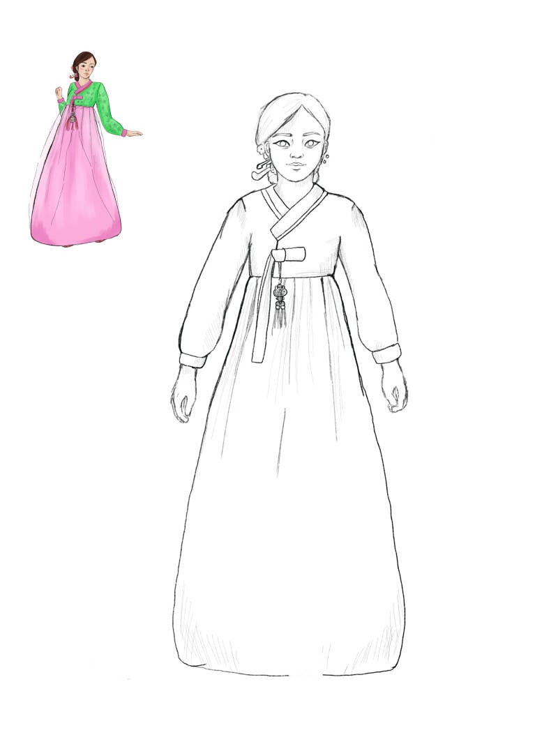 Hanbok Character Design 