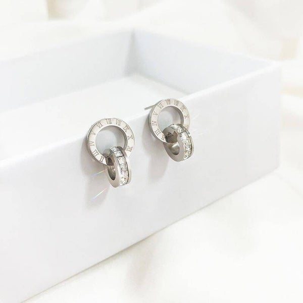 Infinity Silver Lock Earring