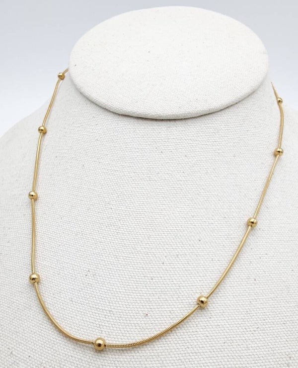 Golden balls Stainless Necklace