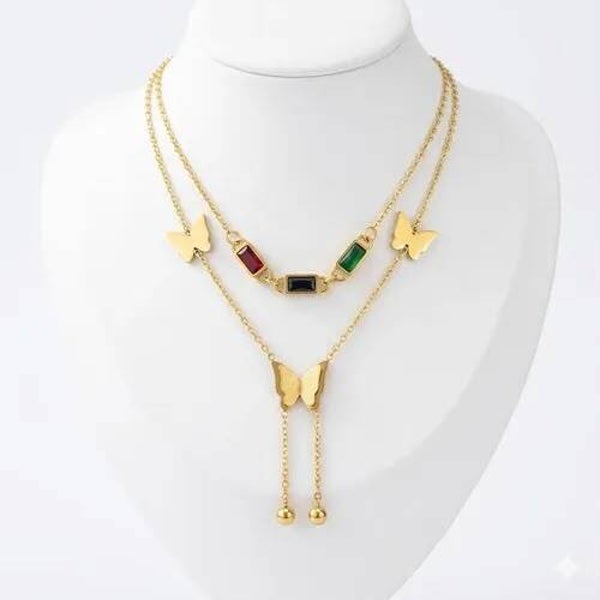 Viridian Papillon necklace