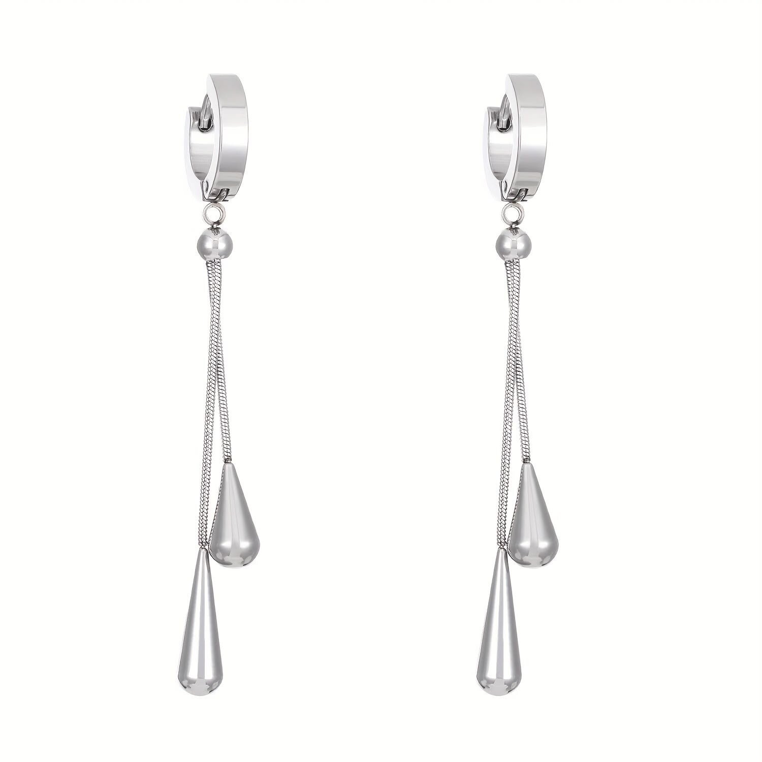 Aqua Silver Droplet Earring