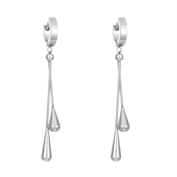 Aqua Silver Droplet Earring