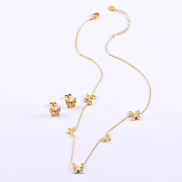 Flower Papillon Necklace