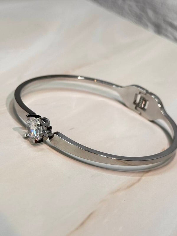 Silver Promise Bangle