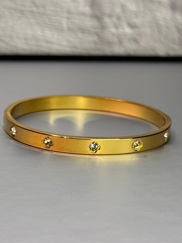 4 Leaf Golden Cartier Bangle