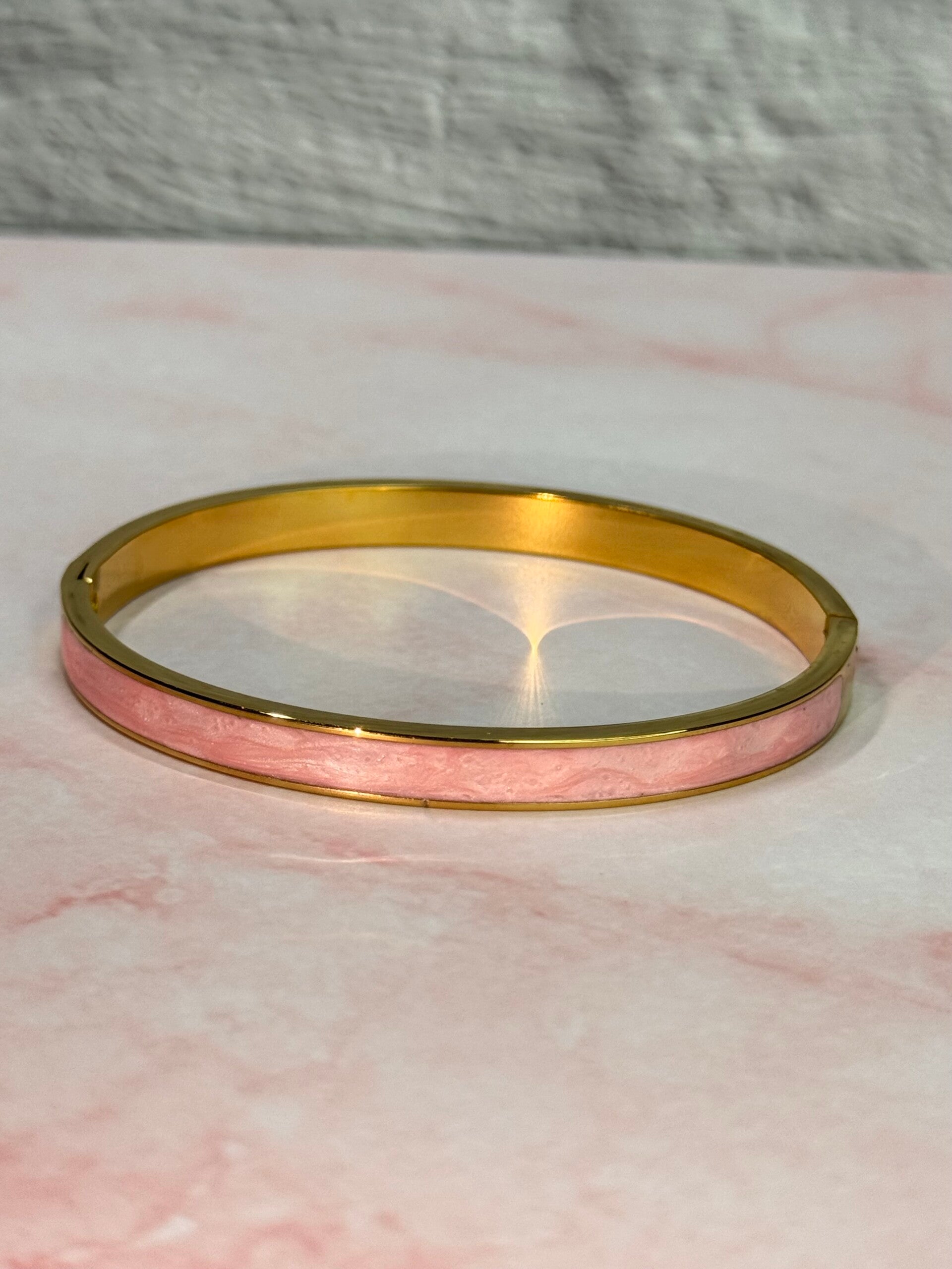 Bold pink golden Bangle