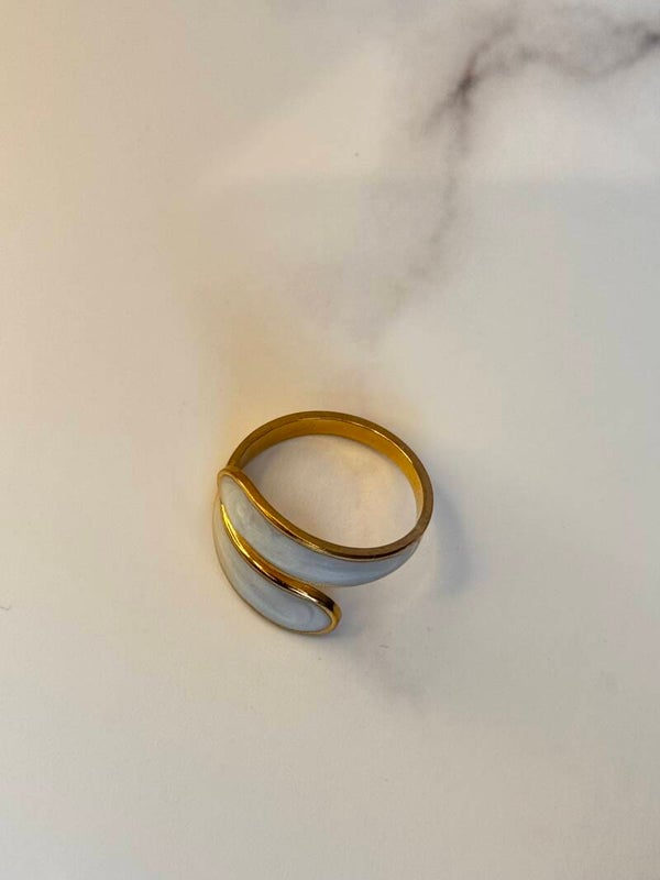 Bianca Golden Marbled Ring