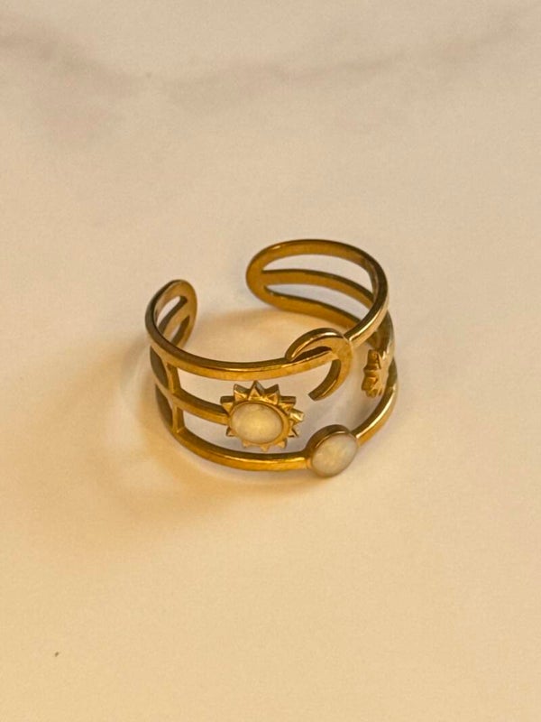 Eclipse Golden layered Ring