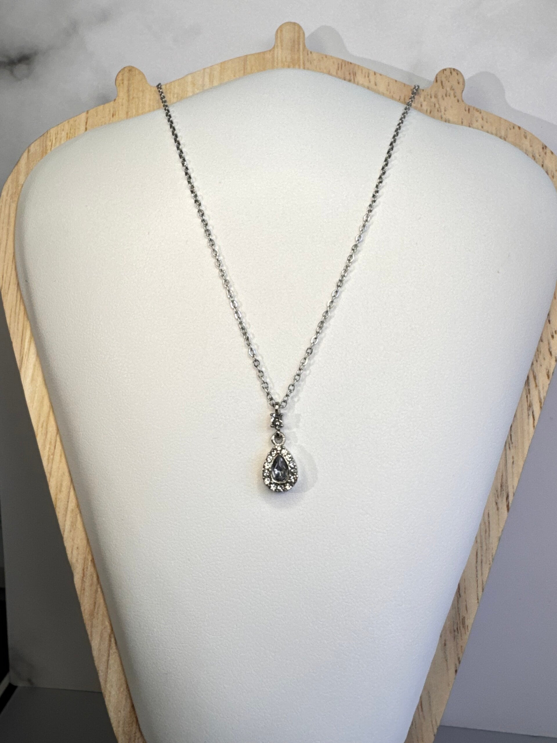 Briella Silver Pendant Necklace