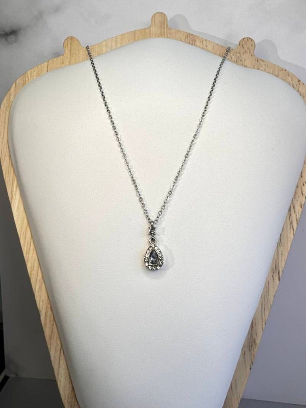 Briella Silver Pendant Necklace