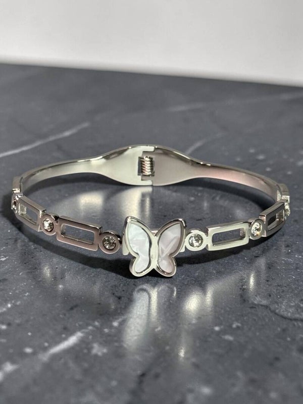 Papillon silver Nector Bangle