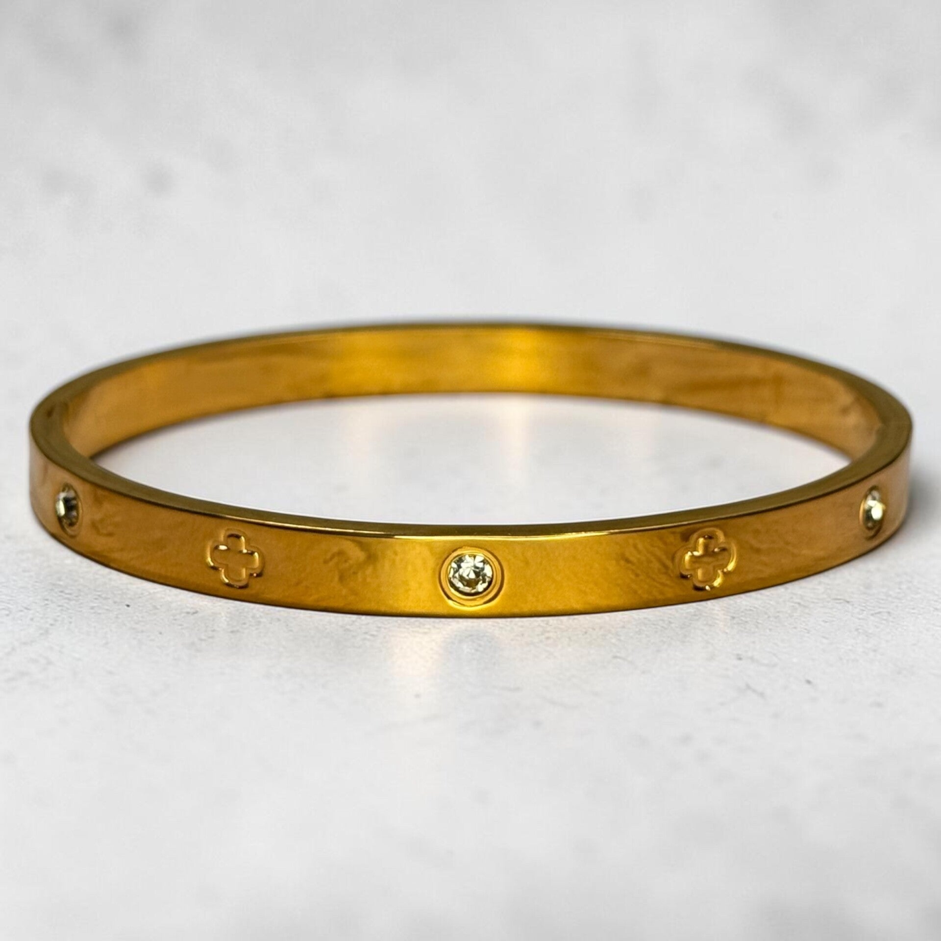 Golden White Cartier Bangle