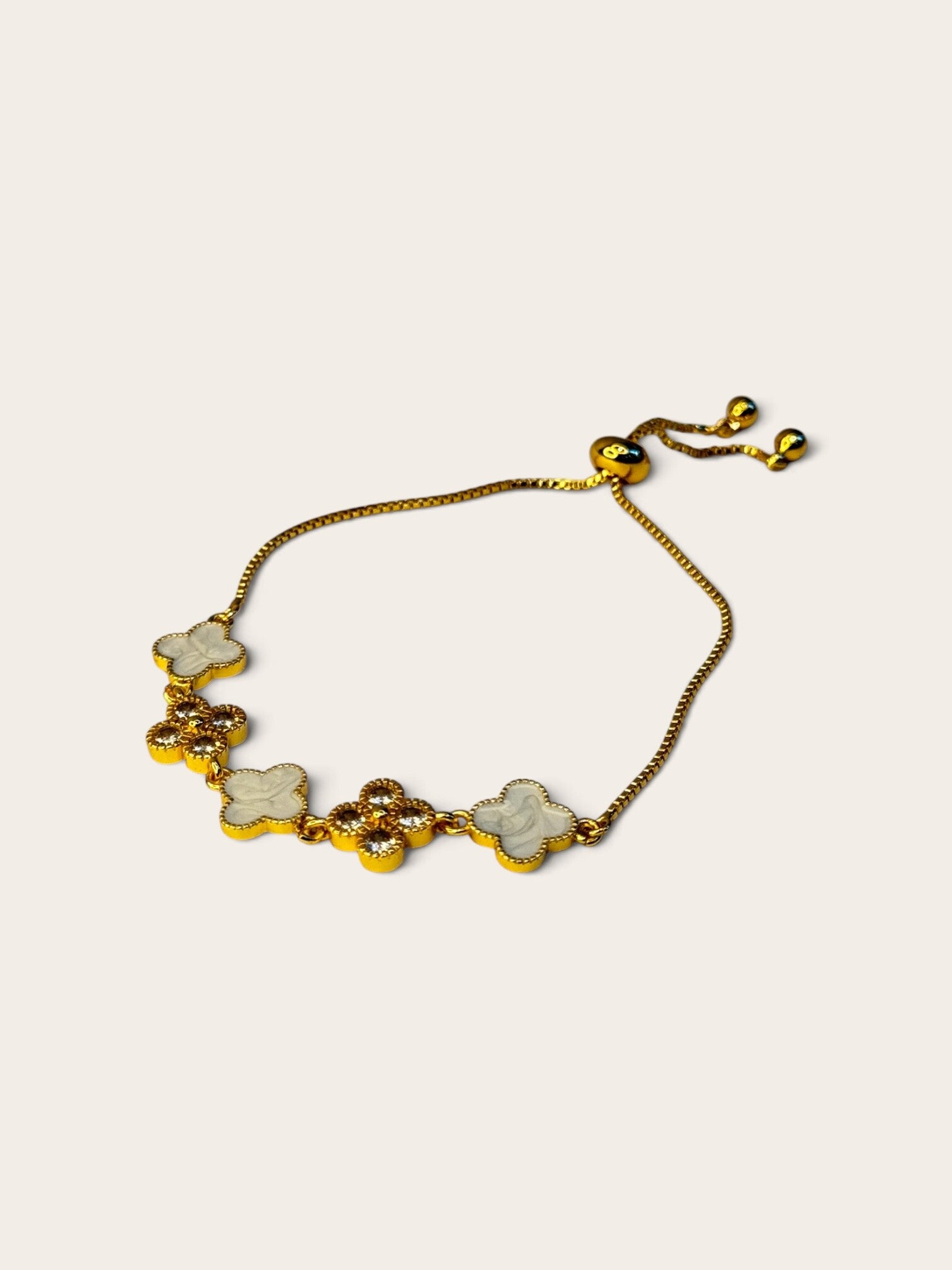 Gleam 4 leaf Gold Clover Bracelet