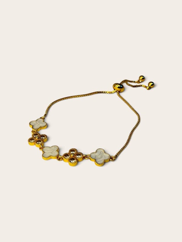 Gleam 4 leaf Gold Clover Bracelet