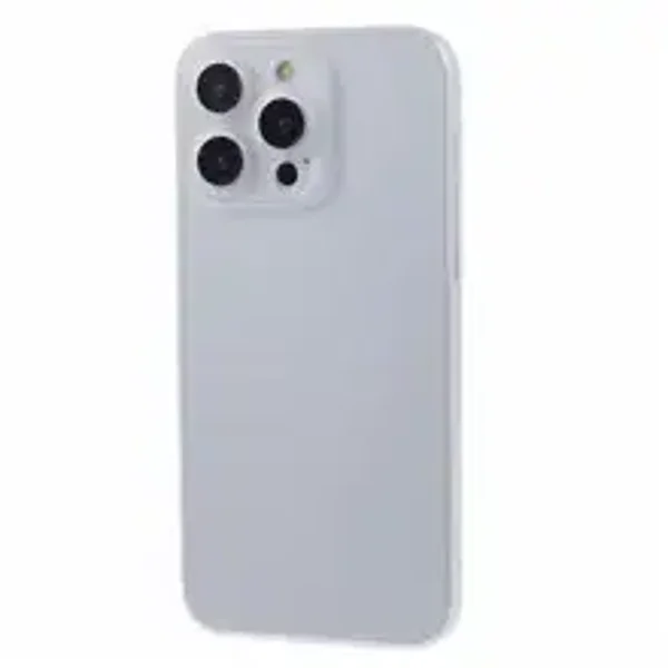 For iPhone 15 Pro Max Ultra-Thin Case Scratch-resistant PC Smartphone Back Shell Cover - White