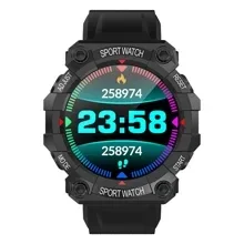 FD68S / Y56 1.3 inch Round Screen Bluetooth-compatible Smart Watch Waterproof Heart Rate Health Monitoring Sport Smart Bracelet - Black