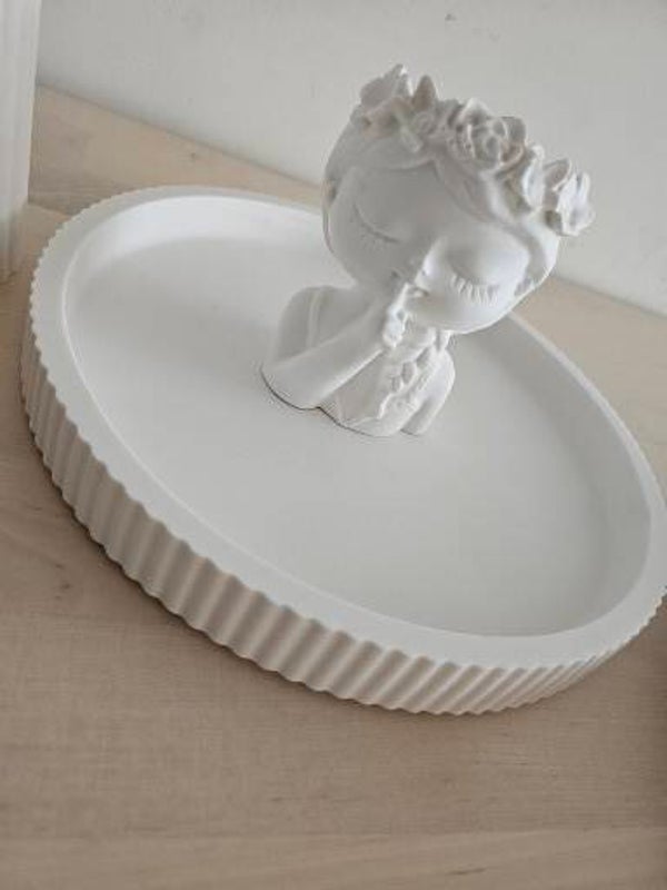 Round Gypsum Tray for candles,jewelry